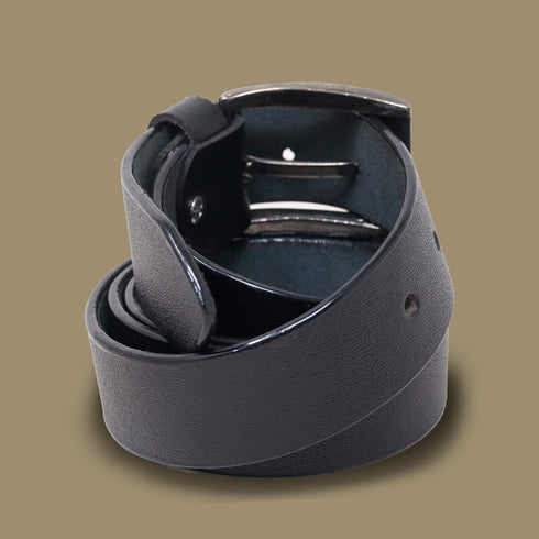 Shan Genuine Leather Black Belt for Men